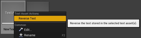 Context Menu Action