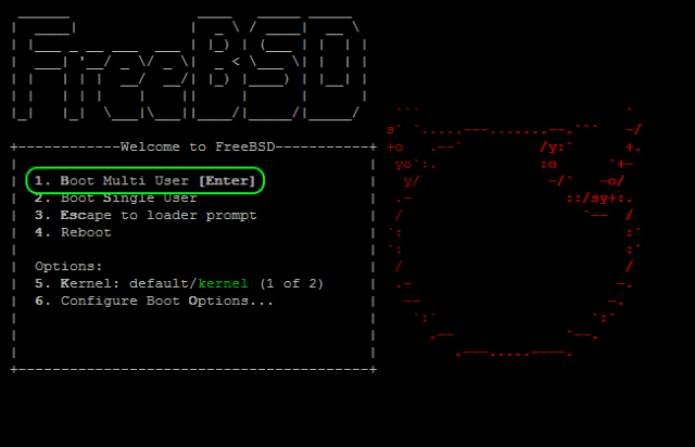 FreeBSD Boot Menu