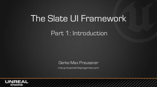 The Slate UI Framework: Introduction